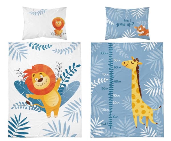 Babysängkläder 90x120 Safari ZOO COTTON