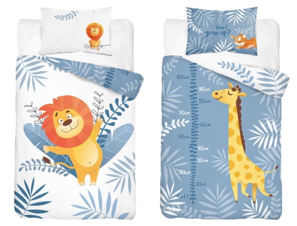 Babysängkläder 90x120 Safari ZOO COTTON