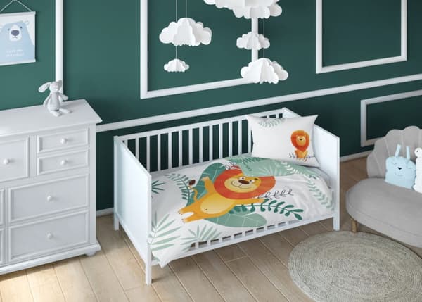 Babysängkläder 90x120 Safari ZOO COTTON