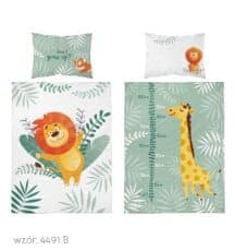 Babysängkläder 90x120 Safari ZOO COTTON