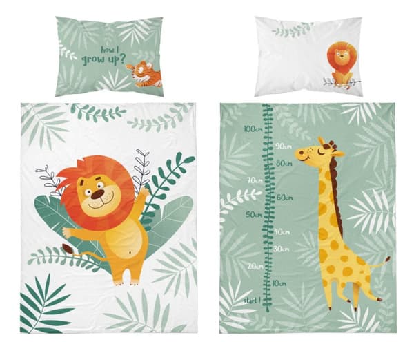 Babysängkläder 90x120 Safari ZOO COTTON