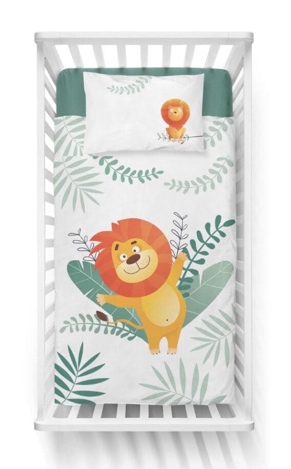 Babysängkläder 90x120 Safari ZOO COTTON