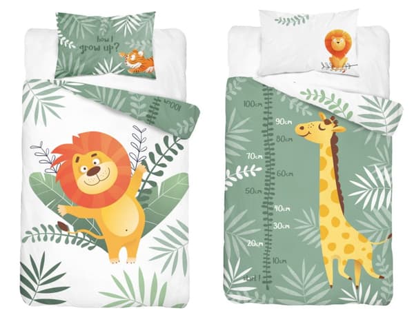 Babysängkläder 90x120 Safari ZOO COTTON