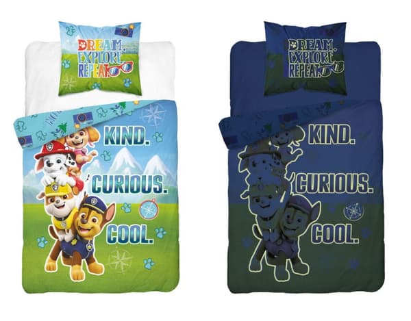 Sängkläder som lyser i mörkret 140x200 PAW PATROL Valpar