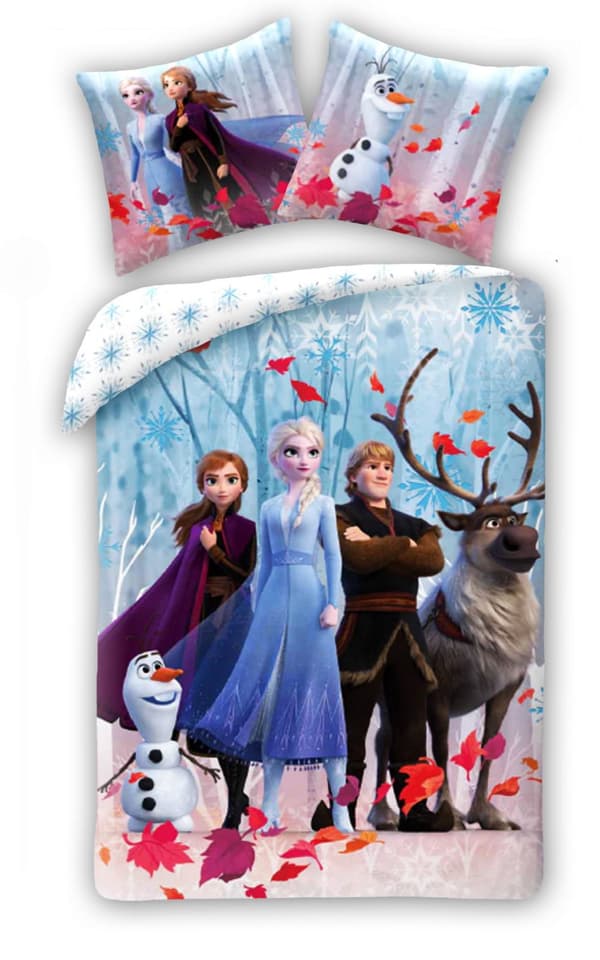 Bomullssängkläder 140x200 FROST Elsa och Anna