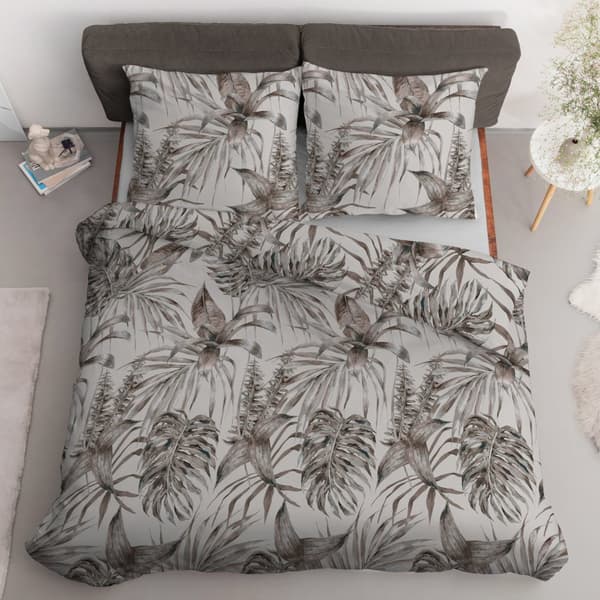 Satinsängkläder 160x200 löv Beige Ask
