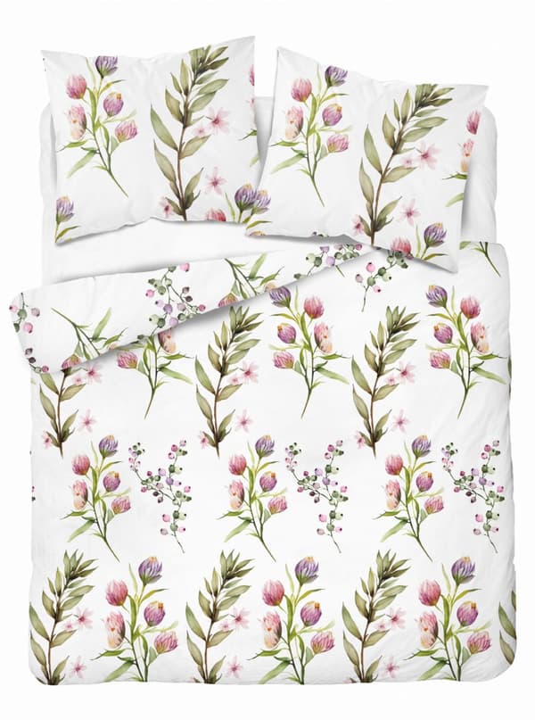 Satin Sengetøj 160x200 Forårsblomster