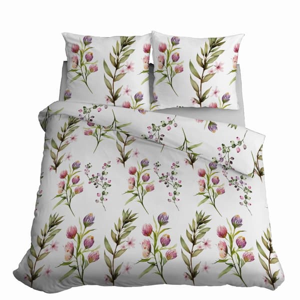 Satin Sengetøj 160x200 Forårsblomster
