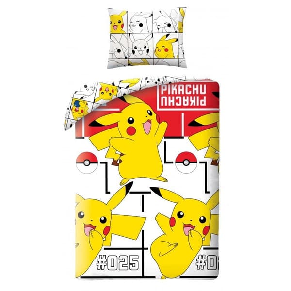 Bomullssängkläder 140x200 Pokémon Pikachu