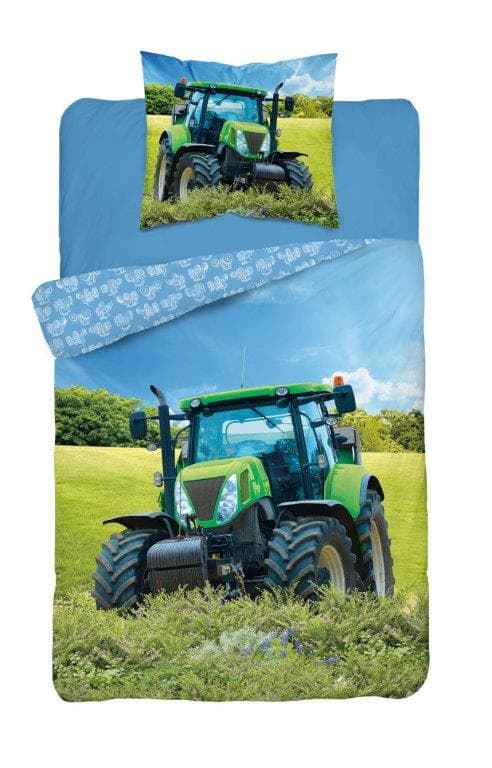 Sängkläder Glödande grön traktor 140X200