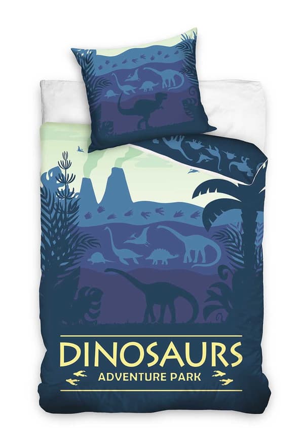Barnsängkläder 160x200 Jurassic World Dinosaurs Blå