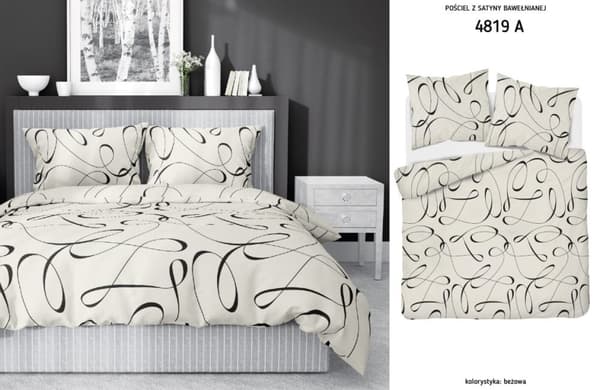 Satin Sengetøj 160x200 Moderne Lys