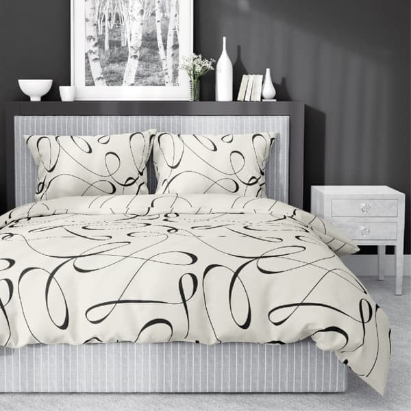 Satin Sengetøj 160x200 Moderne Lys