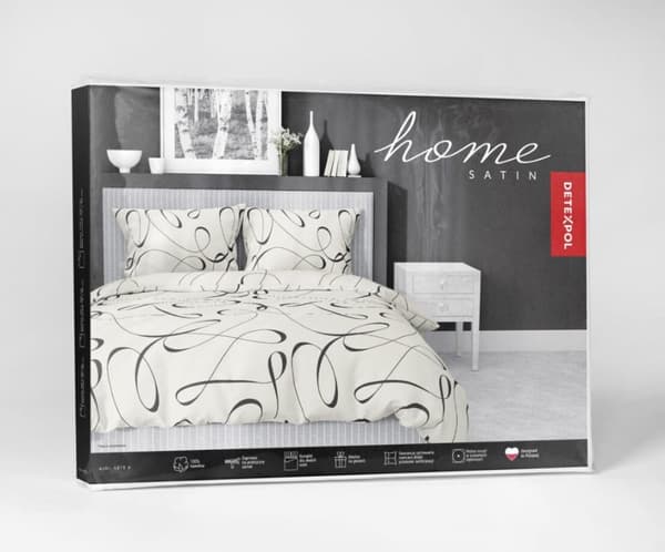 Satin Sengetøj 160x200 Moderne Lys