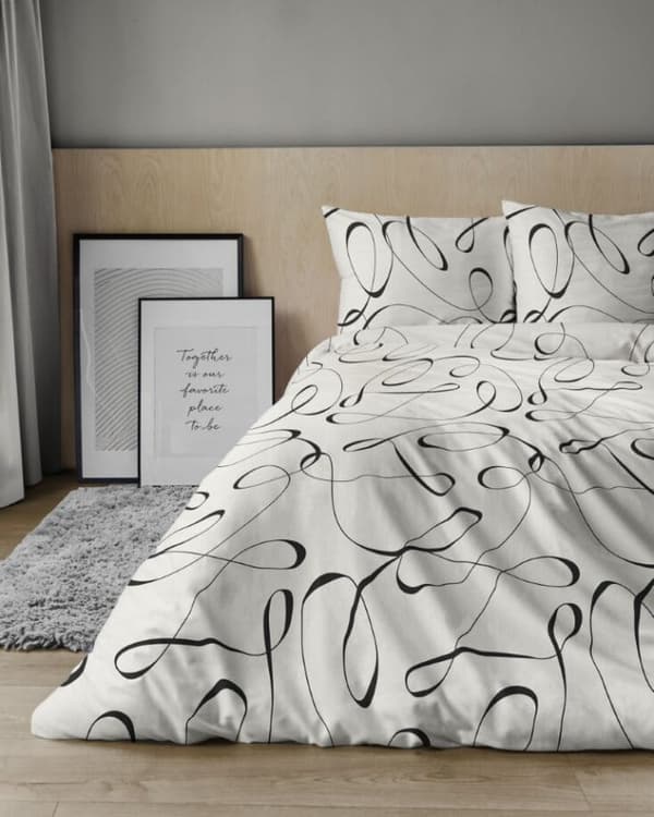 Satin Sengetøj 160x200 Moderne Lys