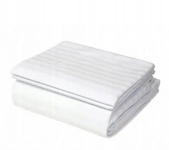 Damask Sengetøj 140x200 Hotel Stripe 1cm Hvid