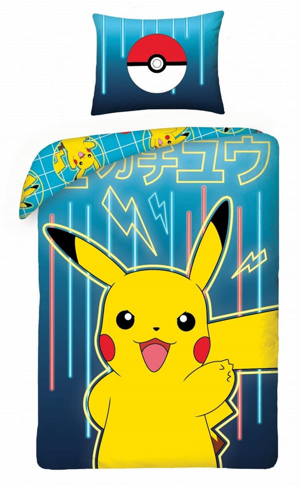 Bomullssängkläder 160x200 Pokémon Pikachu