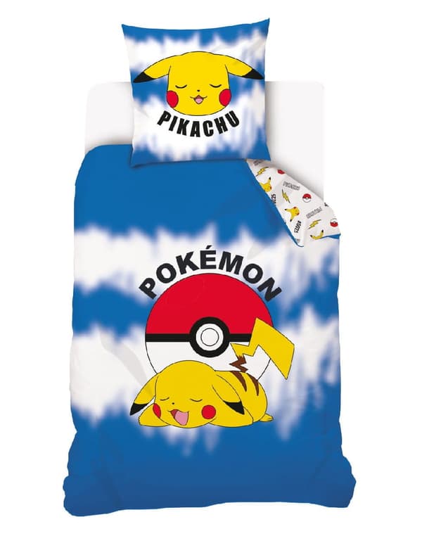 Bomullssängkläder 140x200 Pokémon Pikachu Ungdom