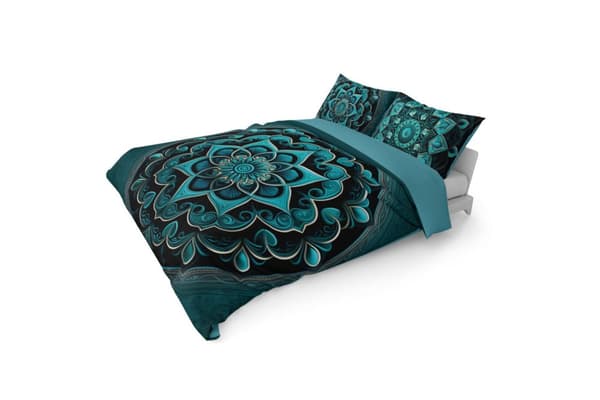 Holländskt sängkläder 160x200 Mandala Turkos ornament Holland