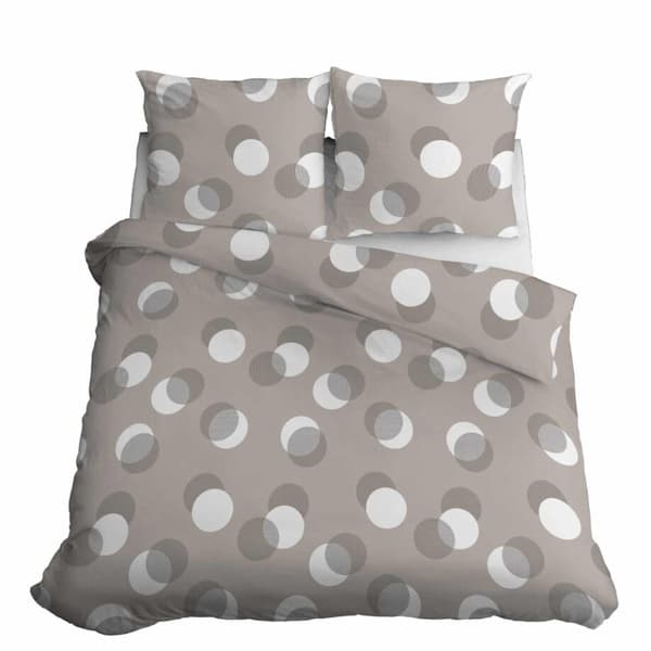 Satinsängkläder 220x200 Prickiga Beige