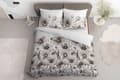 Miniatyrbillede 3 af 8: Satin Sengetøj 160x200 Blomster Beige