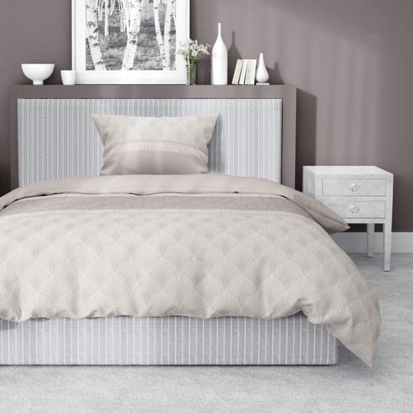 Satin Sengetøj 140x200 Mosaic Beige