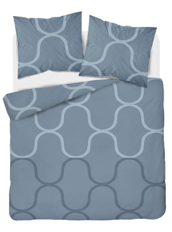 Sängkläder 160x200 Satin Microfiber Blågrå