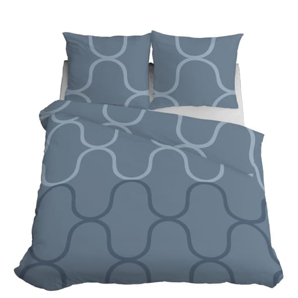 Sängkläder 160x200 Satin Microfiber Blågrå