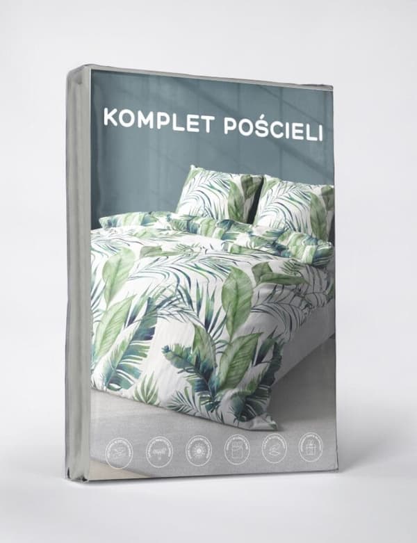 Vuodevaatteet 160x200 Satiinimikrokuitu Lehdet Kukat Vihreä