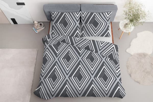 Sängkläder 220x200 Satin Microfiber Ash Grey