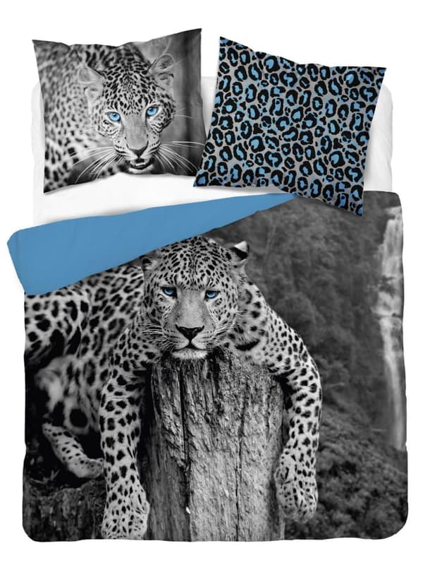 Bomuldssengetøj Hvid Panter 160x200 Holland Natura 3822A