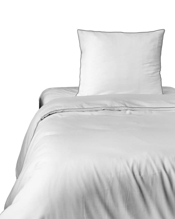 Ren bomull Makosatin sängkläder 140x200 Vit Premium