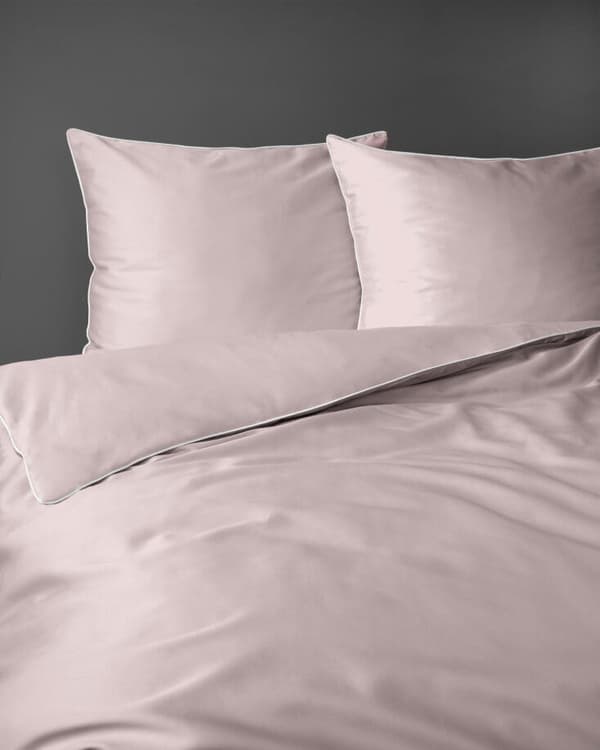 Puhdaspuuvillainen Makosatin-vuodevaate 160x200 Pink Powder Premium