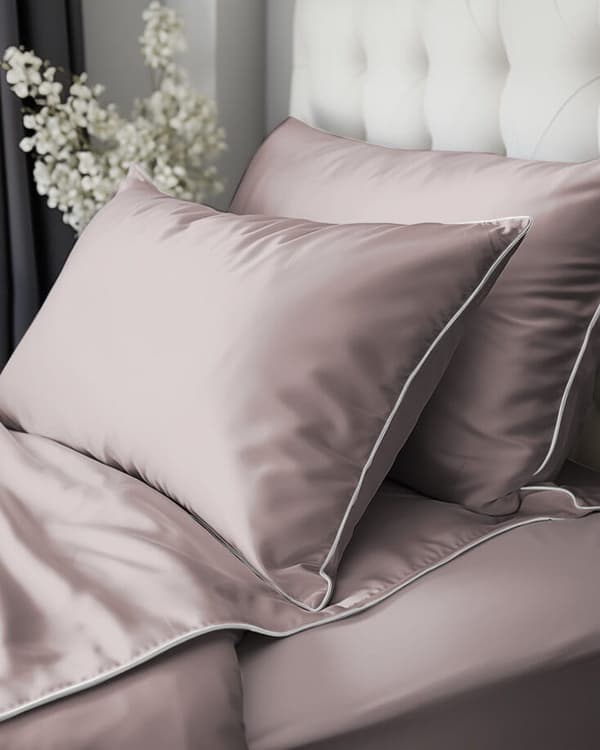 Puhdaspuuvillainen Makosatin-vuodevaate 160x200 Pink Powder Premium