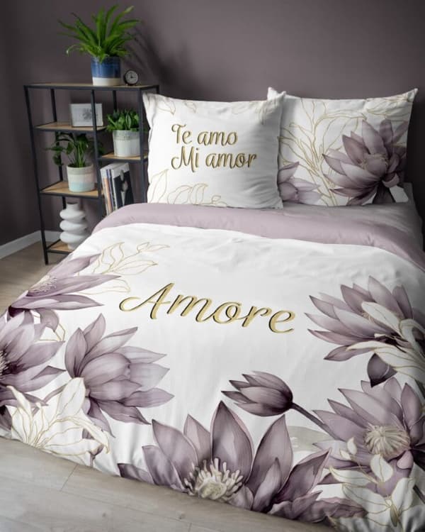 Holländskt sängkläder 160x200 Amore Flowers Holland