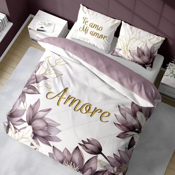 Holländskt sängkläder 160x200 Amore Flowers Holland