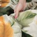 Miniatyrbillede 3 af 6: Sengetøj 220x200 Bomuldssatin Oliven Blomsterprint