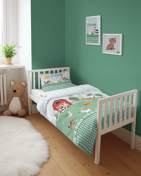 Babysängkläder 100x135 Traktor Farm BOMULL