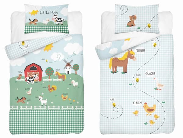 Babysängkläder 90x120 Traktor Farm BOMULL