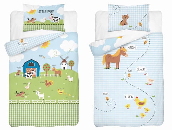 Babysängkläder 100x135 Traktor Farm BOMULL