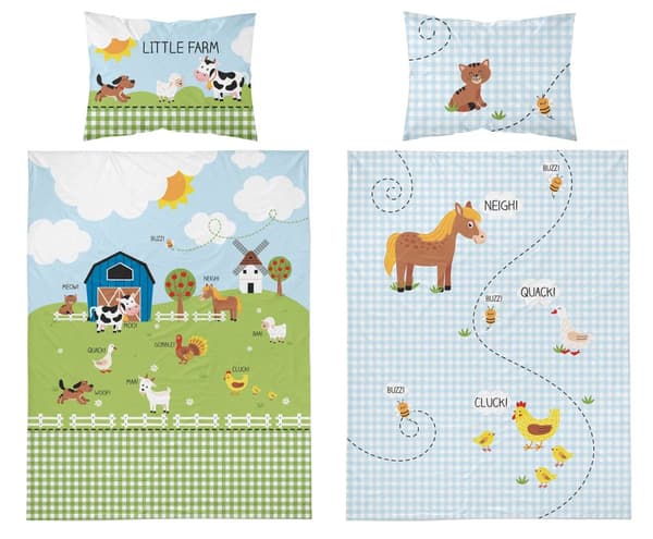 Babysängkläder 100x135 Traktor Farm BOMULL