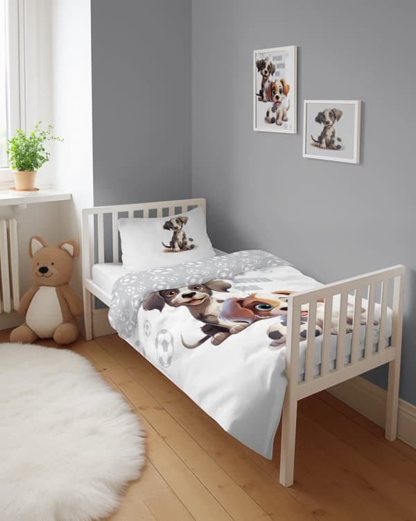 Babysängkläder 90x120 Hundar BOMULL