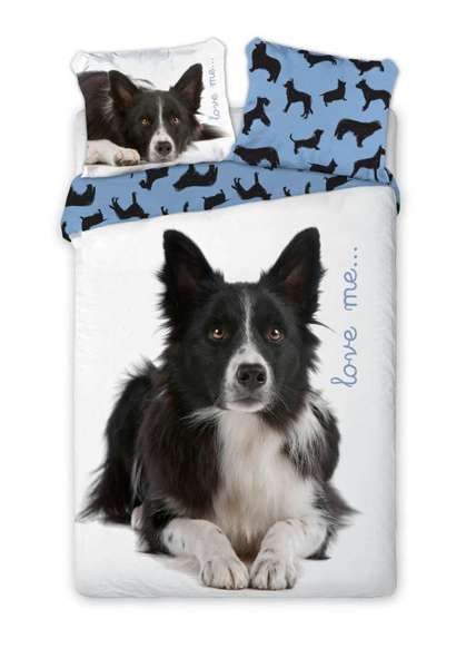 Sengetøj 160x200 Ungdom Border Collie hund