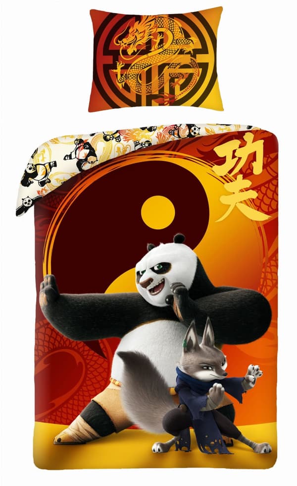 Sängkläder i bomull 140x200 Kung Fu Panda HIT