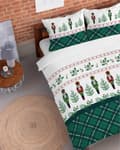 Miniatyrbillede 3 af 4: Flannel Sengetøj 160x200 JUL Nøddeknækker