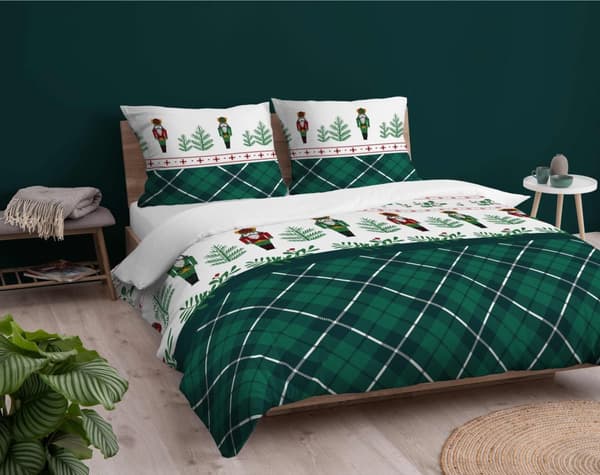 Flannel Sengetøj 160x200 JUL Nøddeknækker