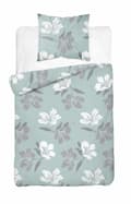 Miniatyrbillede 1 af 2: Flannel Sengetøj 140x200 Blomster Mint Lys