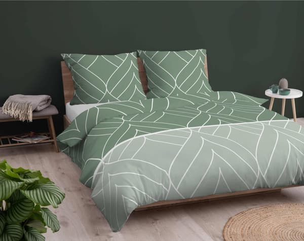 Flannel Sengetøj 220x200 Mosaic Green