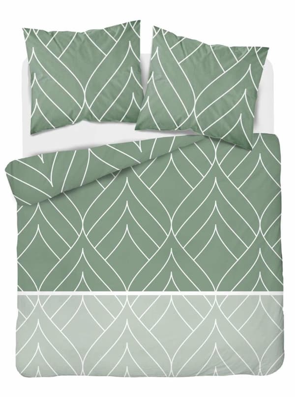 Flannel Sengetøj 220x200 Mosaic Green