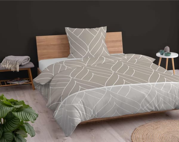 Flannel Sengetøj 140x200 Mosaic Beige